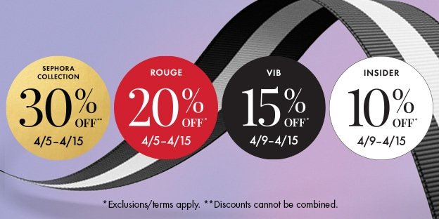 Sephora savings event tiers